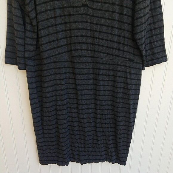 Torrid Striped Henley Ribbed Knit Dress Plus Size 3X Gray Black Soft Knit Womens - Picture 5 of 9
